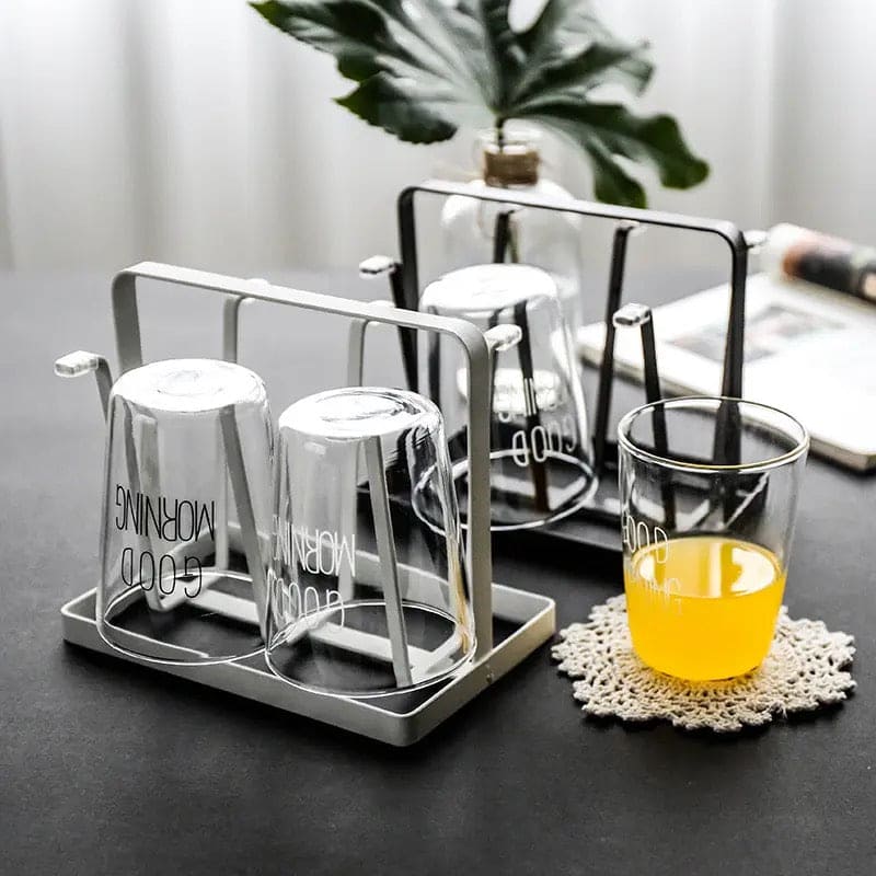 Iron Glass Stand, 6 Hooks Cups Mug Glass Stand Holder, Metal Cup Drying Rack Shelf, Cup Hanging Drainer, Upside Down Cup Drain Rack, Countertop Cup Holder for Bottle, Glass, Mug, Non-Slip Mugs Bottles Organizer For Kitchen Iron Glass Stand, 6 Hooks Cups Mug Glass Stand Holder, Metal Cup Drying Rack Shelf, Cup Hanging Drainer, Upside Down Cup Drain Rack, Countertop Cup Holder for Bottle, Glass, Mug, Non-Slip Mugs Bottles Organizer For Kitchen
